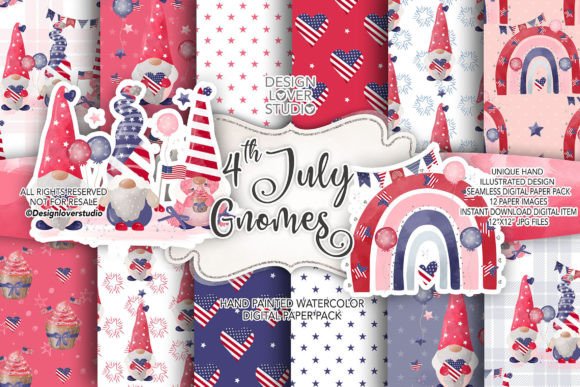 4th July Day Digital Paper Pack: Your Independence Day Design Toolkit