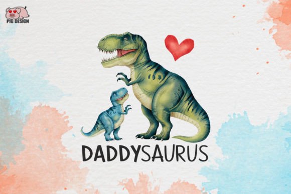 Daddysaurus Clipart: Playful Graphics for Modern Projects