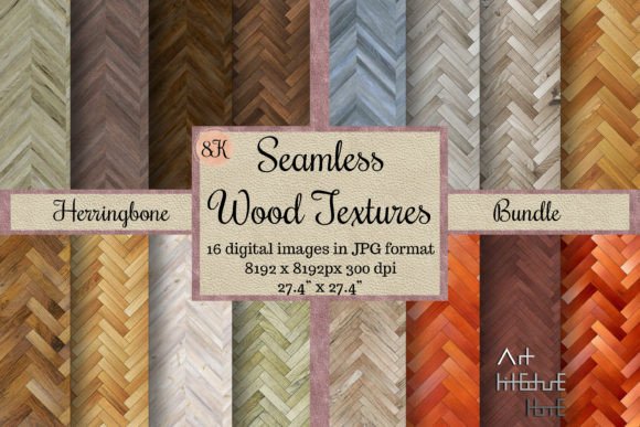 Elevate Projects with 16 Seamless Herringbone Wood Textures 8K