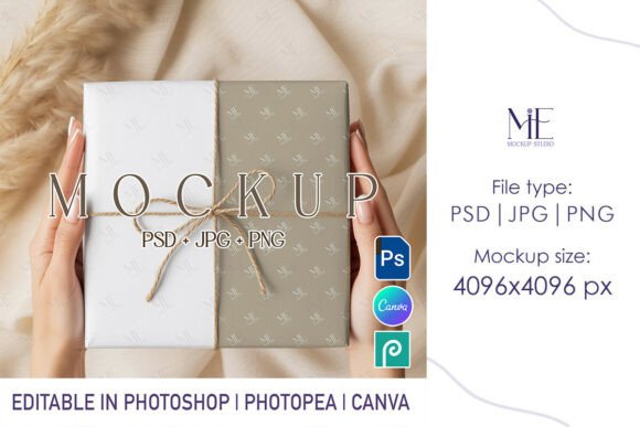 Elevate Your Gift Wrap Designs with This PSD Mockup