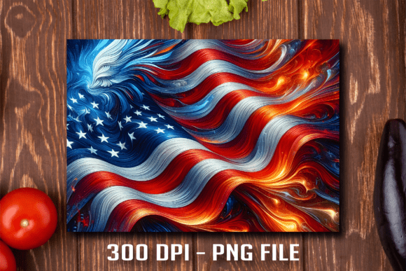 Flame Swirl Patriotic Cutting Board: A Bold Design for Your Kitchen Creations