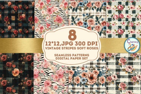 Timeless Elegance: Exploring Seamless Paper: Vintage Stripe Soft Rose