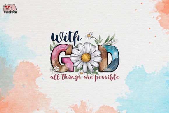 With God All Things Are Possible Clipart: Faith-Inspired Design